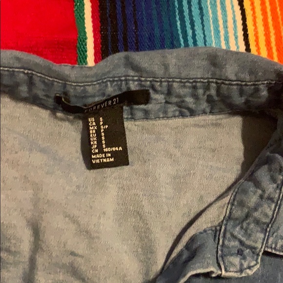 Forever 21 Denim Blouse - Picture 2 of 2